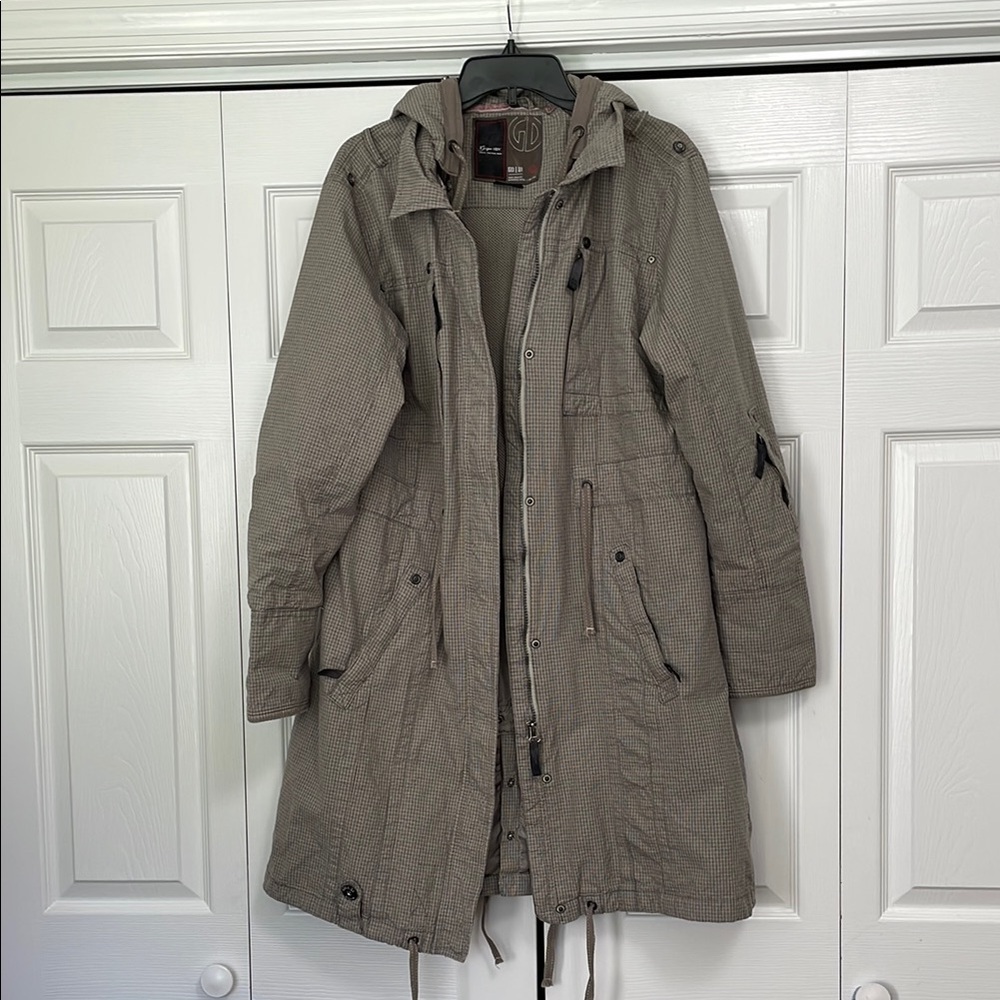 Giga DX by Killtec Gray Utility Jacket with Standing Collar and Drawstring Waist